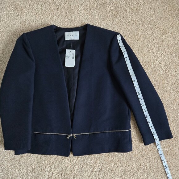 Sandro cropped open front blazer jacket - Picture 10 of 12
